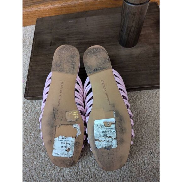 Women's Rebecca Minkoff Maelynn Slide Strappy Sandal Pink Size 5.5 - Picture 4 of 5